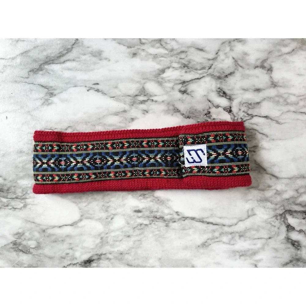 Murray Merkley Vtg Wool Headband Southwest Print Made In Canada